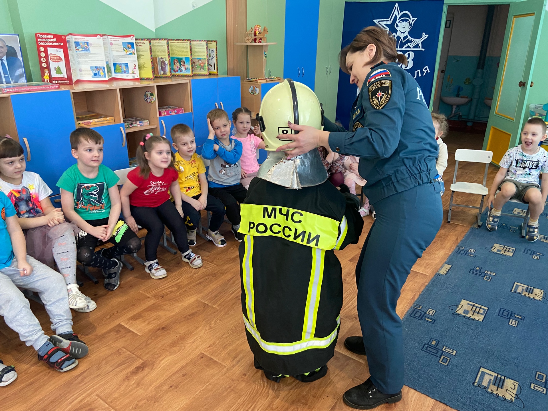 Воспитанникам детского сада рассказали о правилах пожарной безопасности