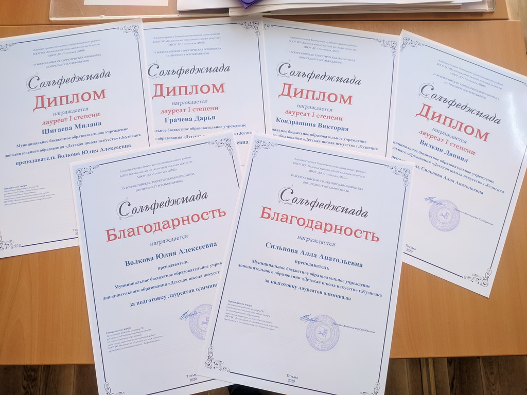 Обучающиеся и преподаватели Детской школы искусств г.Кузнецка – победители Международных и Всероссийских конкурсов и олимпиад