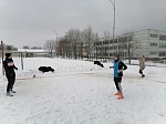 В Кузнецке впервые прошли соревнования по волейболу на  снегу
