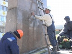 В сквере 70-летия Победы ведутся работы по установке обелиска с именами участников Великой Отечественной войны