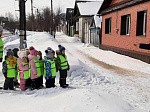 Дошколята приняли участие в акции "Шагающий автобус"